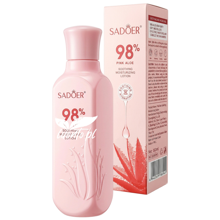 SADOER Pink Aloe Nawilżająco-Łagodzący Balsam do Twarzy z Różowym Aloesem 160ml