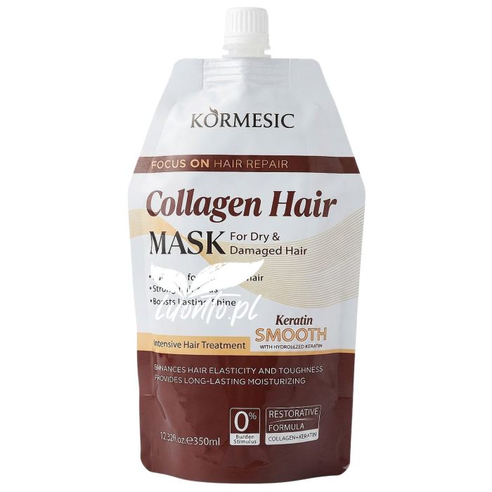KORMESIC Collagen Hair Mask – Kolagenowa Maska do Włosów Suchych i Zniszczonych z Keratyną, 350ml