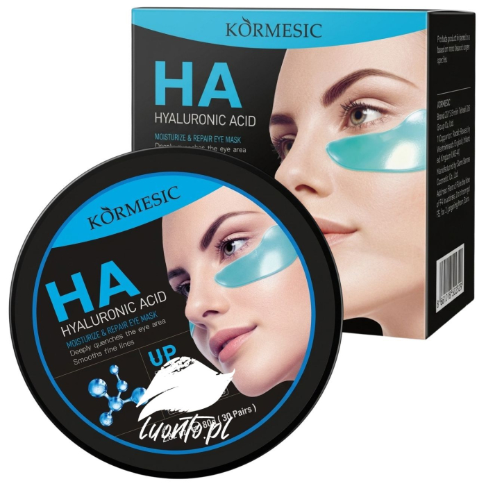 KORMESIC Płatki pod Oczy z Kwasem Hialuronowym Nawilżająco-Regenerujące HA Eye Mask 30 Par (80g)