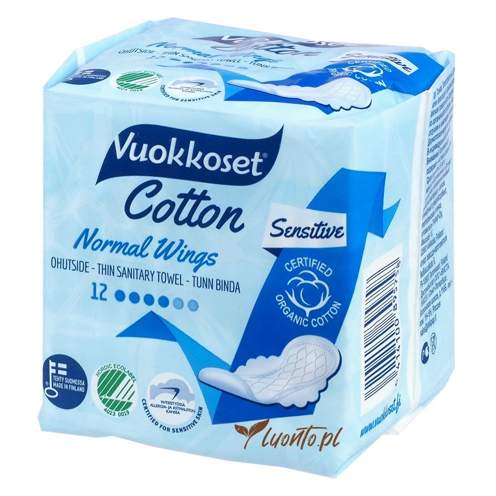 Podpaski Vuokkoset Cotton Normal Wings ze skrzydełkami 12 szt