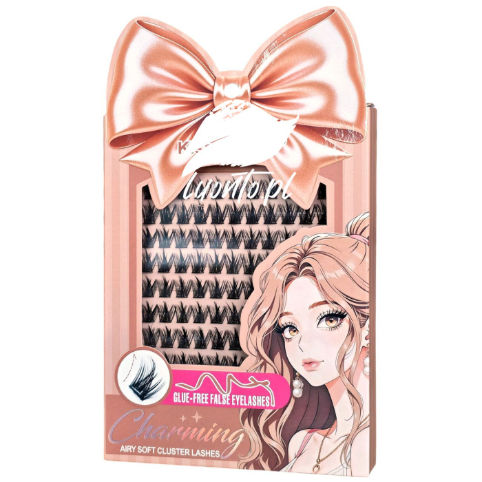 Sztuczne rzęsy w kępkach bez kleju Kiss Beauty Charming 120 kępek