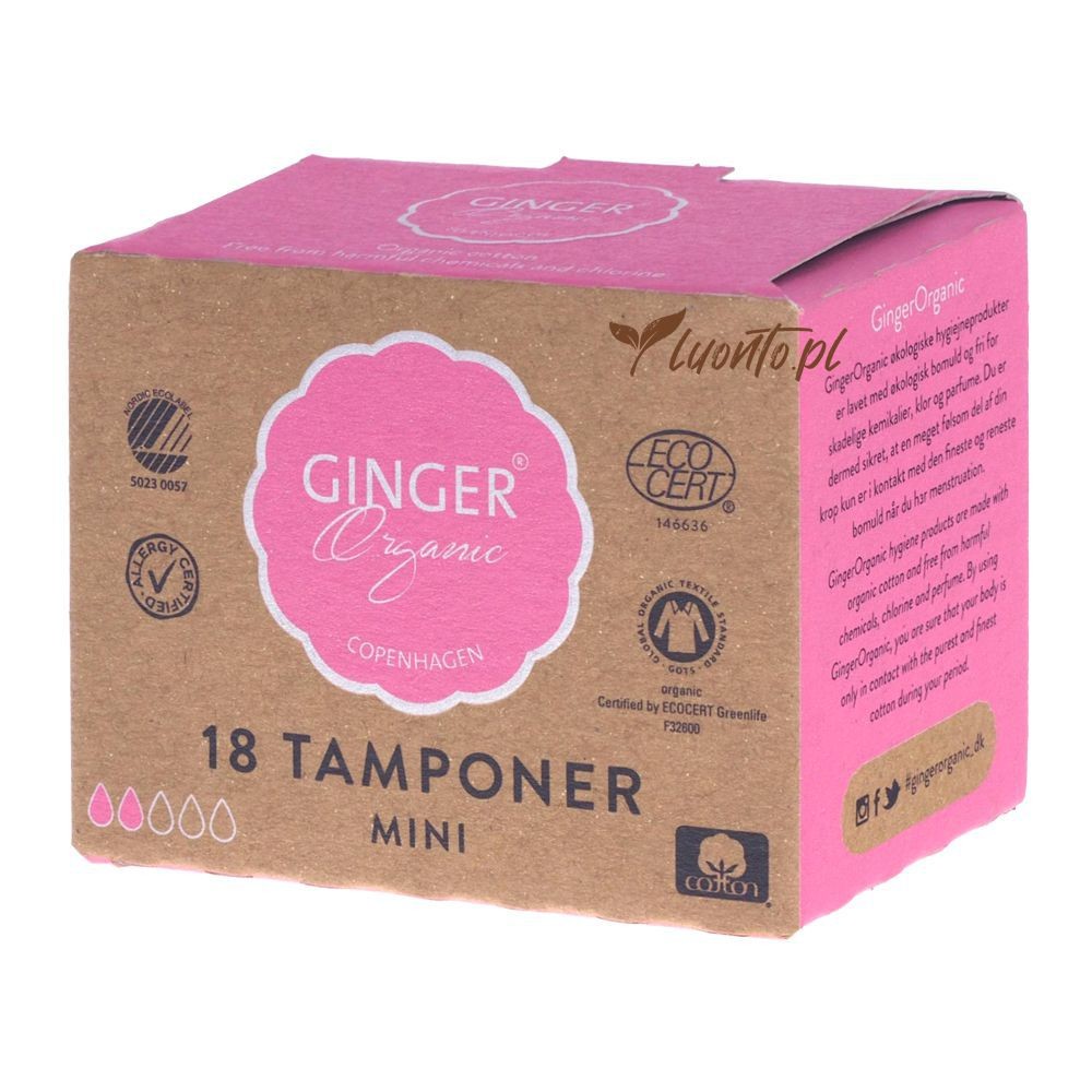 Tampony  Ginger Organic mini 18 szt.