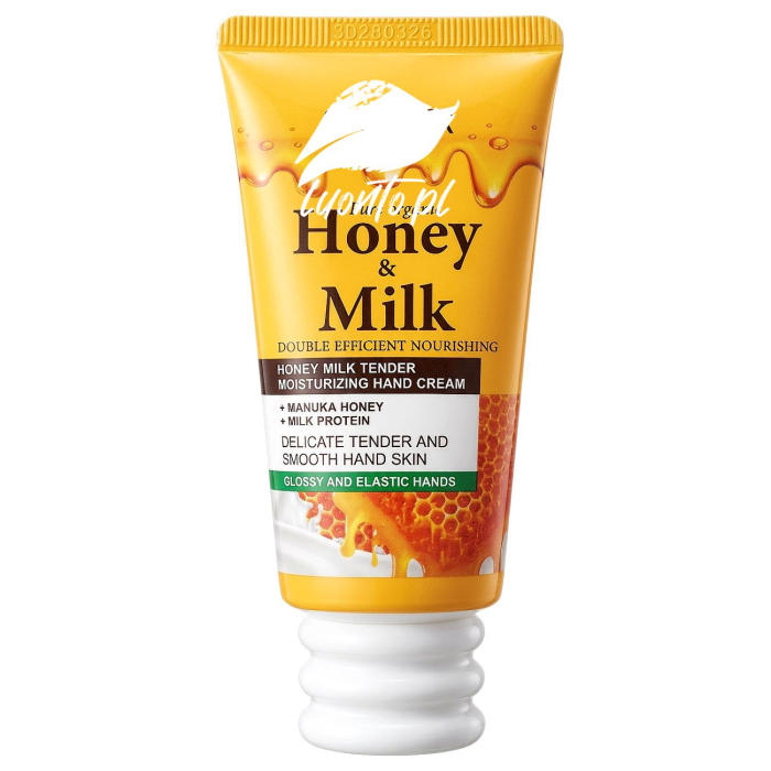 SADOER Nawilżający krem do rąk z miodem i proteinami mleka Honey & Milk 50g