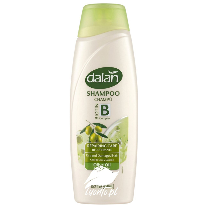 Dalan d'Olive Szampon Regenerujący z Oliwą z Oliwek i Kompleksem Biotin B do Włosów Suchych i Zniszczonych 450 ml