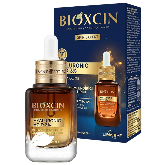 BIOXCIN Skin Expert Serum Nawilżające i Wypełniające Kwas Hialuronowy 3% Panthenol 5% 30ml