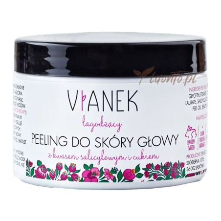 Łagodzący peeling do skóry głowy 155g. Vianek