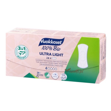 Wkładki higieniczne Vuokkoset 100% BIO ultra light 24 szt