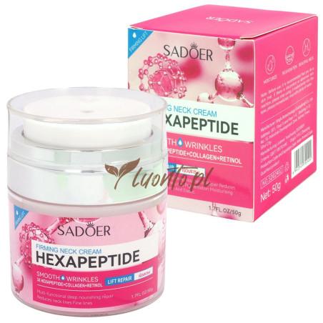 Krem ujędrniający 50 g Sadoer Heksapeptydy, Kolagen, Retinol