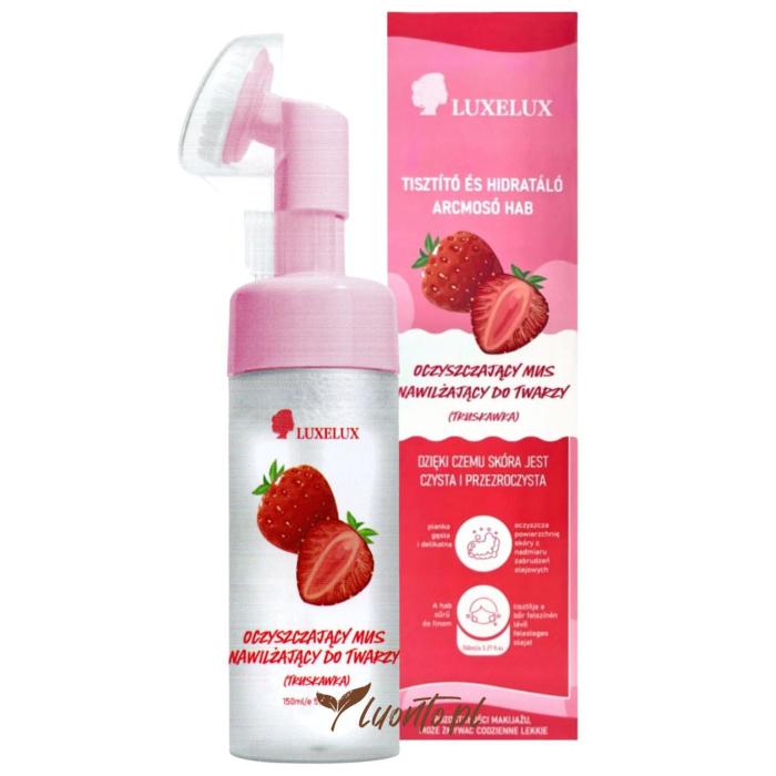 Pianka do twarzy 150 ml Luxelux oczyszczająca, truskawka