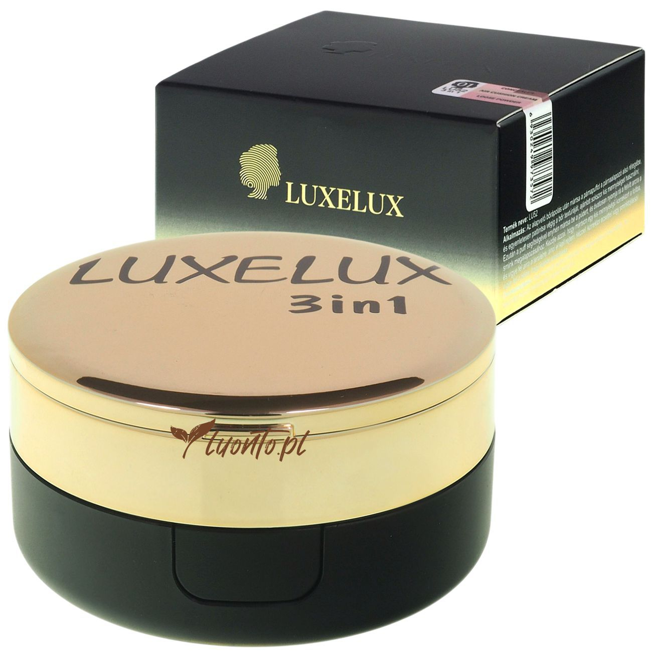 Korektor, podkład BB Cushion i puder 3w1 Luxelux 02