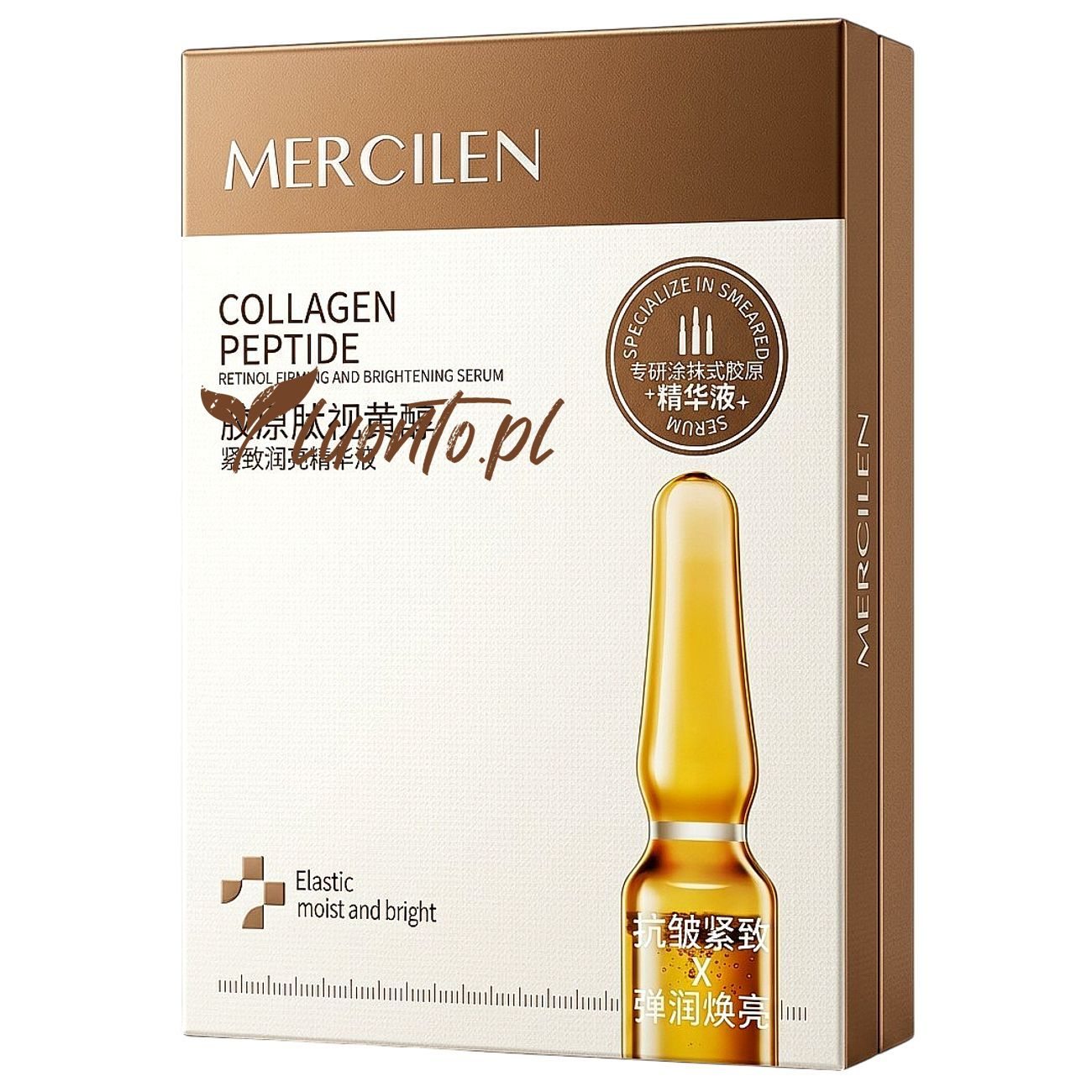 MERCILEN serum w ampułkach kolagen, retinol i peptydy – intensywna kuracja przeciwzmarszczkowa i ujędrniająca 28 x 0,5 ml