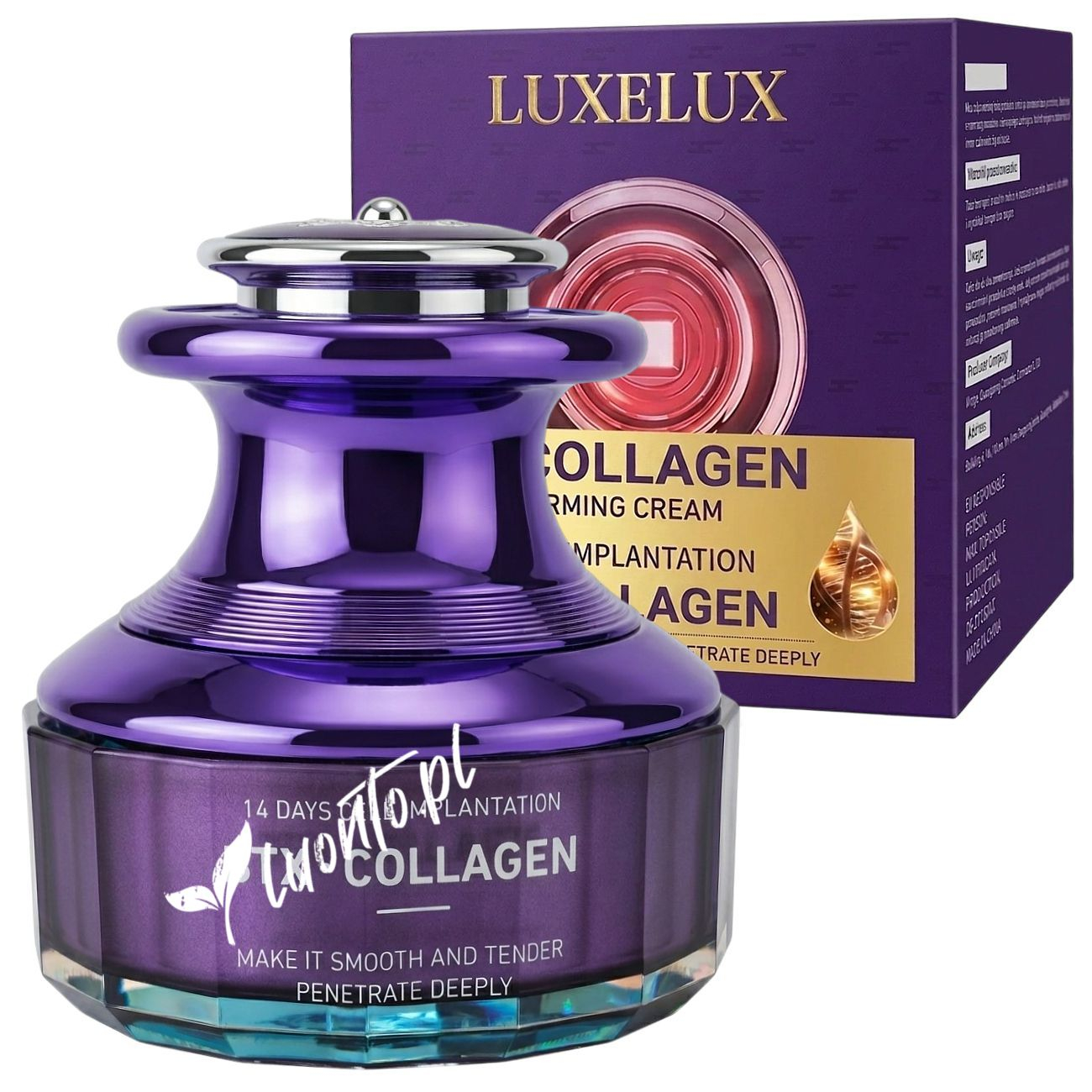 LUXELUX Collagen z masażerem – liftingujący krem ujędrniający z kolagenem 50 g