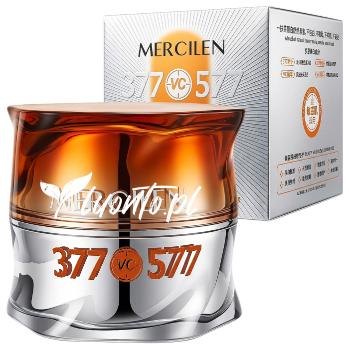 Krem Rozjaśniający Przebarwienia Wybielający Efekt Tone-Up Mercilen 377 577 VC 50g