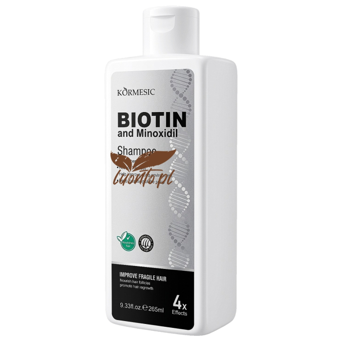 Kormesic - Szampon z biotyną i minoksydylem wzmacniający cebulki, przeciw wypadaniu włosów - 265ml