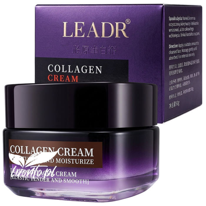 LEADR Collagen Cream – Nawilżający krem z kolagenem i skwalanem, ujędrniający krem do twarzy 50g