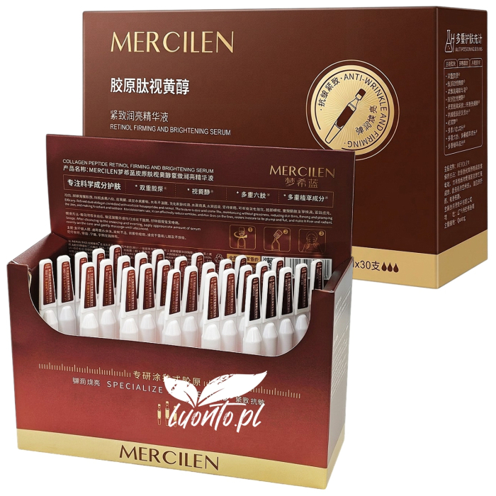 MERCILEN Przeciwzmarszczkowe serum z retinolem i peptydami w ampułkach 30x1.5ml