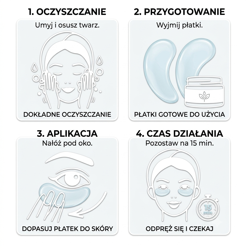 sposob uzycia platkow pod oczy